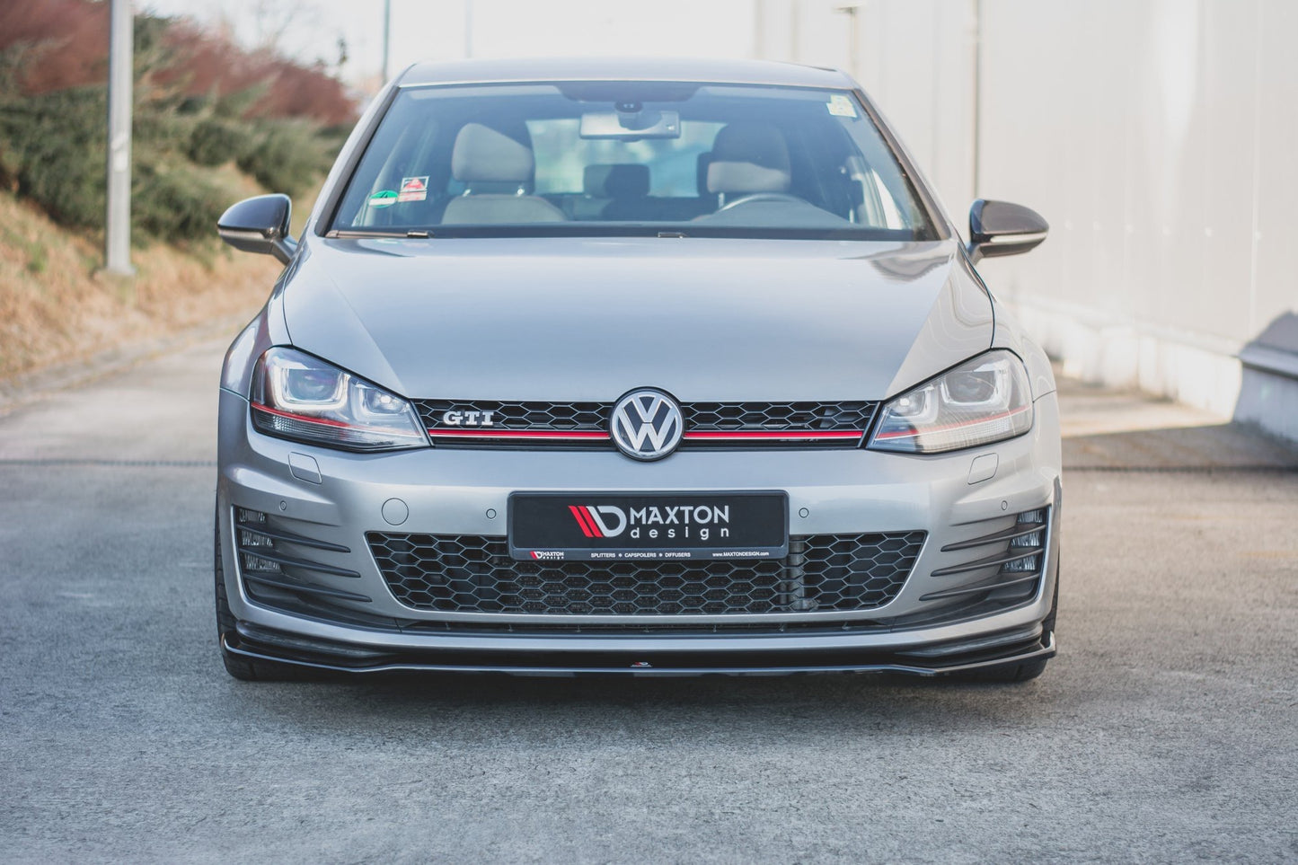 VW Golf MK 7 VII Yrs 12- GTD GTI Gloss Black Front Bumper Lip Splitter Spoiler MAXTON V2