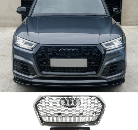 Audi Q5 / SQ5 2016-2019 Gloss Black 'RSQ5 Style' Honeycomb Grill