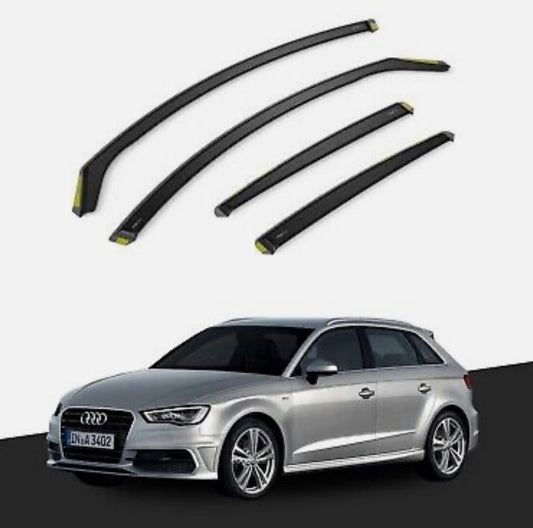 Audi A3 or S3 MK3 2013-2019 5 Door Sportback Wind Deflectors 4pc Tinted