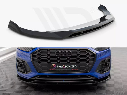 FRONT SPLITTER V.1 AUDI SQ5 / Q5 S-LINE SUV / SPORTBACK MK2 FACELIFT (2020-)