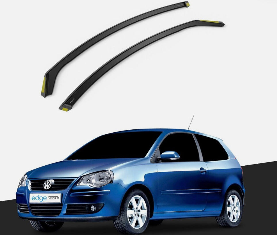 VW Polo MK4 2002-2009 3 Door Hatchback 9N/9N3 Wind Deflectors 2pc Tinted