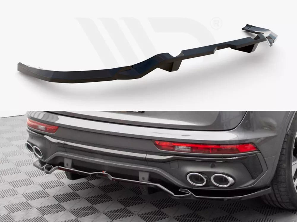 CENTRAL REAR SPLITTER (VERTICAL BARS) AUDI SQ5 SPORTBACK MK2 FACELIFT (2020-)