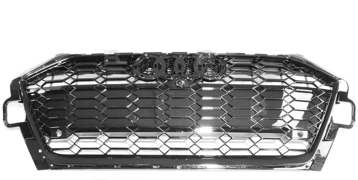 Audi A4 / S4 B9 2020+ Gloss Black RS4 Style Honeycomb Grill