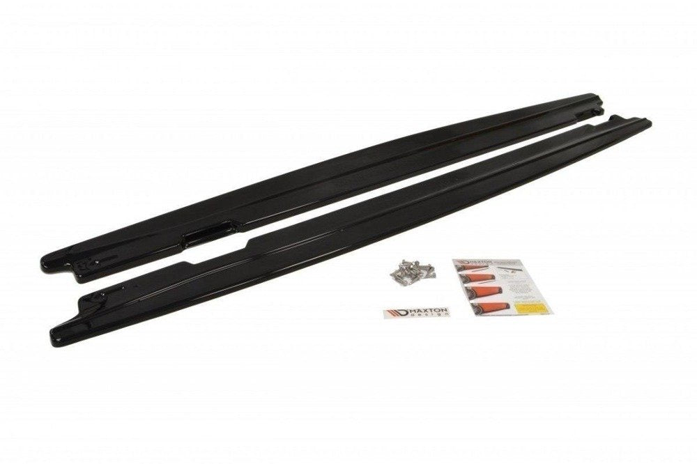 BMW E60 5 Series Yrs 03-09 Sideskirts Diffusers Maxton Design Gloss Black