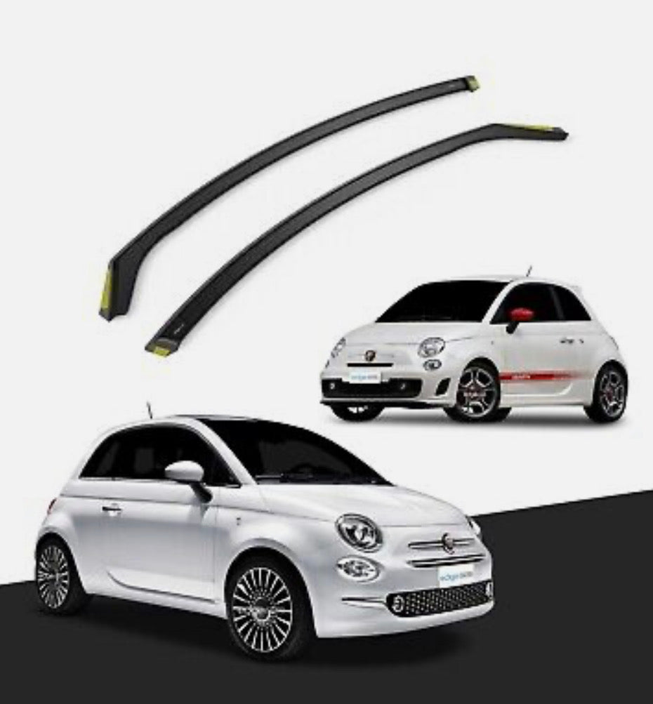 FIAT 500 or FIAT ABARTH 2007-Up 3 Door Hatchback Wind Deflectors 2pc Tinted