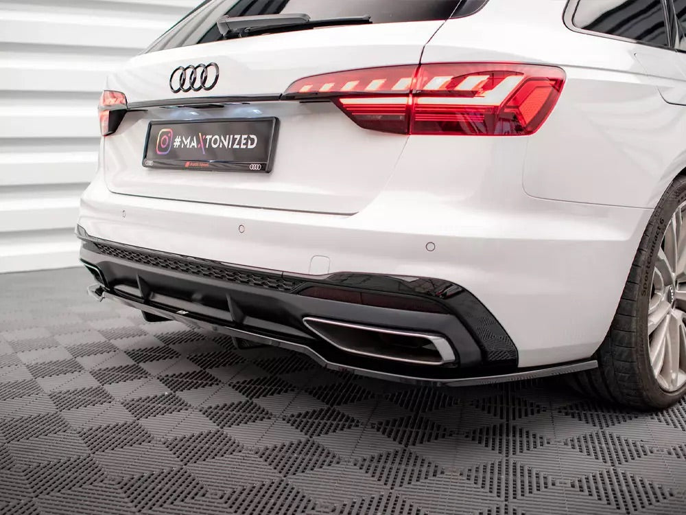 CENTRAL REAR SPLITTER (VERTICAL BARS) AUDI A4 S-LINE B9 FACELIFT (2019-)