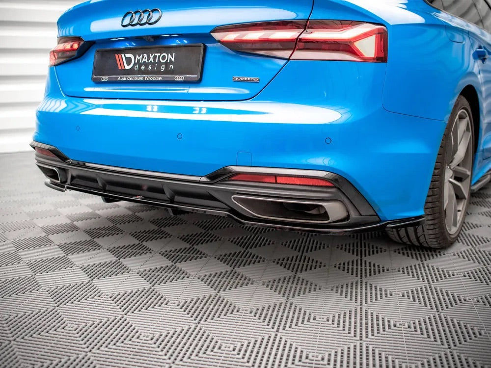 CENTRAL REAR SPLITTER (VERTICAL BARS) AUDI A5 S-LINE F5 FACELIFT (2019-)