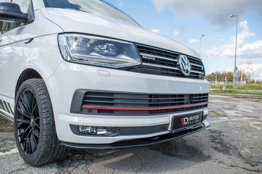 VW Transporter T6 Maxton Front Lip Gloss Black