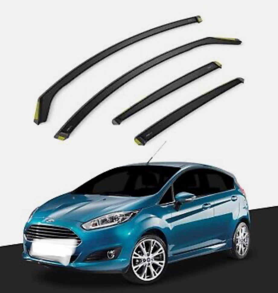 Ford Fiesta MK7 2008-2017 5 Door Hatchback Wind Deflectors 4pc Tinted