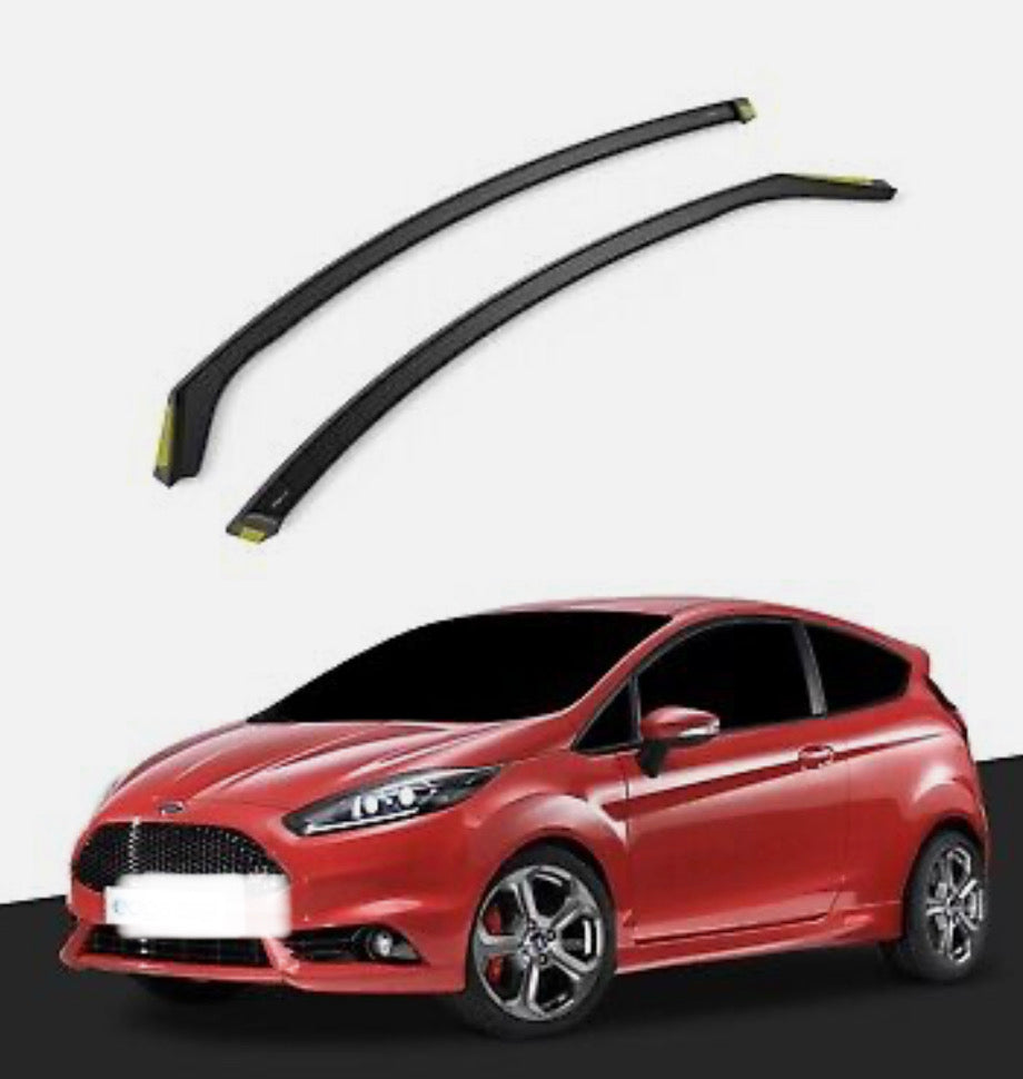 Ford Fiesta MK7 2008-2017 3 Door Hatchback Wind Deflectors 2pc Tinted