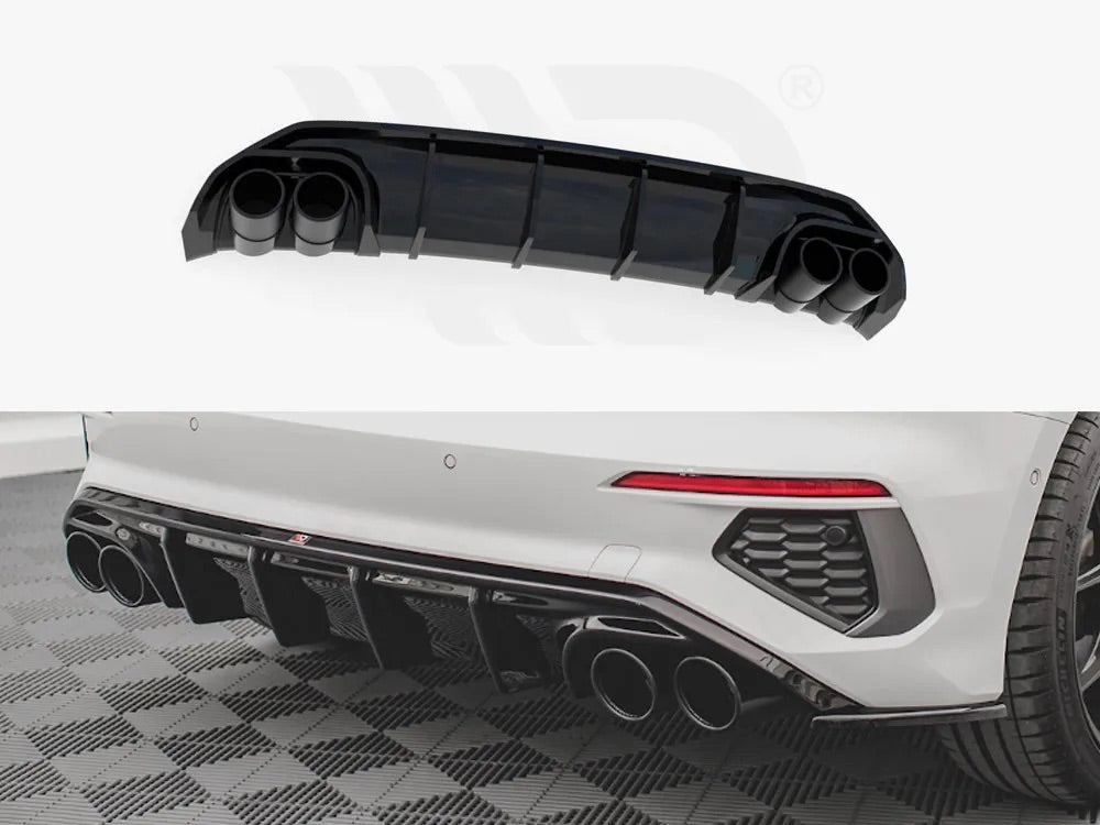 REAR VALANCE + EXHAUST ENDS IMITATION AUDI A3 S-LINE SPORTBACK 8Y (2020-