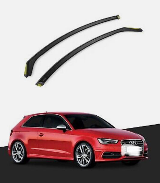 Audi A3 or S3 MK3 2013-2020 3 Door Hatchback Wind Deflectors 2pc Tinted