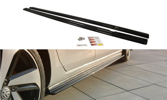 VW Golf MK 7 incl Facelift VII Yrs 12-20 on GTI/GTD Sideskirt Extensions Diffusers