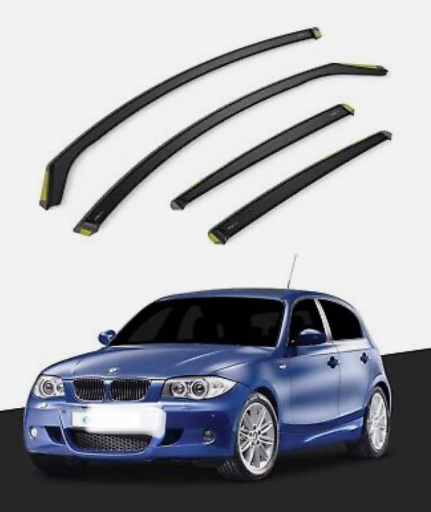 BMW 1 Series E87 2004-2011 5 Door Hatchback Wind Deflectors 4pc Tinted