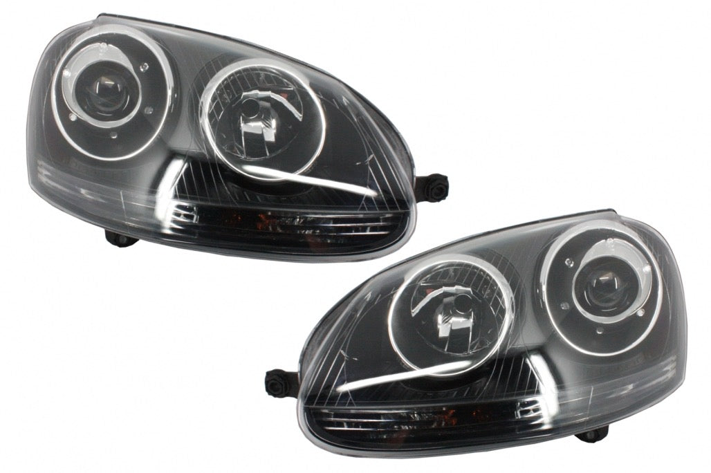 VW Jetta MK 5 Yrs 04-09 Black R32 Style Headlights RHD