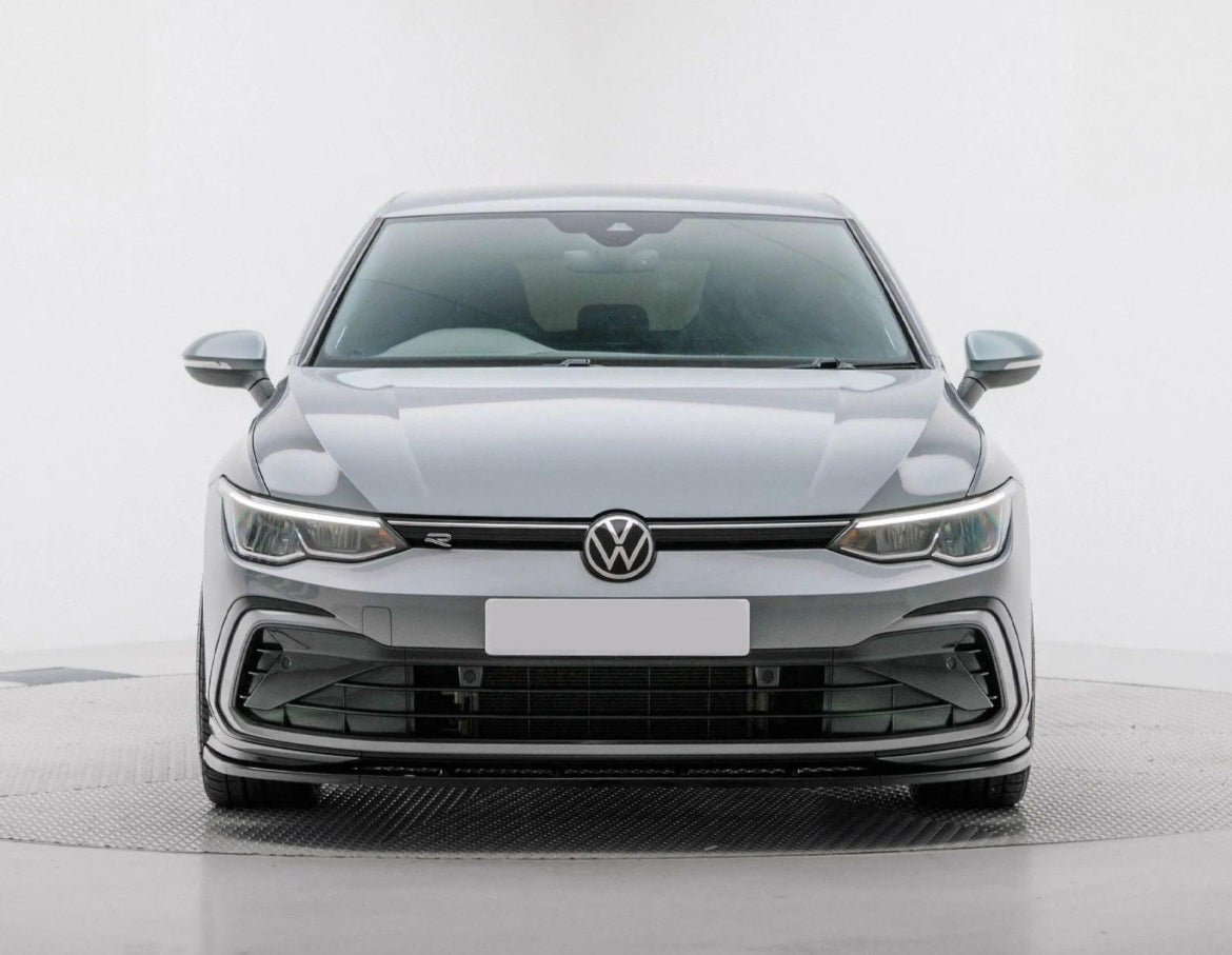 VOLKSWAGEN GOLF MK8 GTI/GTD/R/R LINE 2020+ - GLOSS BLACK 3-PIECE FRONT SPLITTER V1