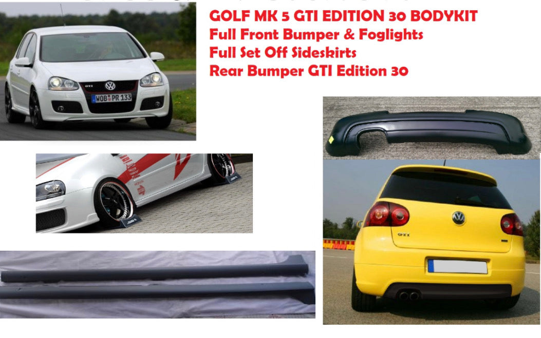 VW Golf MK5 V Yrs 04 - 08 GTI Edition 30 Full Bodykit Front Bumper Sideskirts & Rear