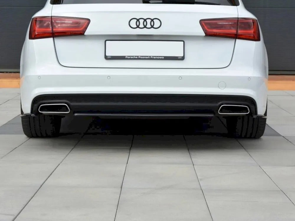 CENTRAL REAR SPLITTER AUDI A6 C7 SLINE FACELIFT (2014- 2018)