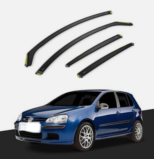 VW GOLF MK5 2004-2009 5 Door Hatchback Wind Deflectors 4pc Tinted