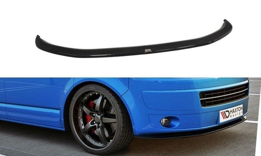 VW Transporter T5 facelift yrs 2011-2015 Maxton Front Bumper Lip Gloss Black