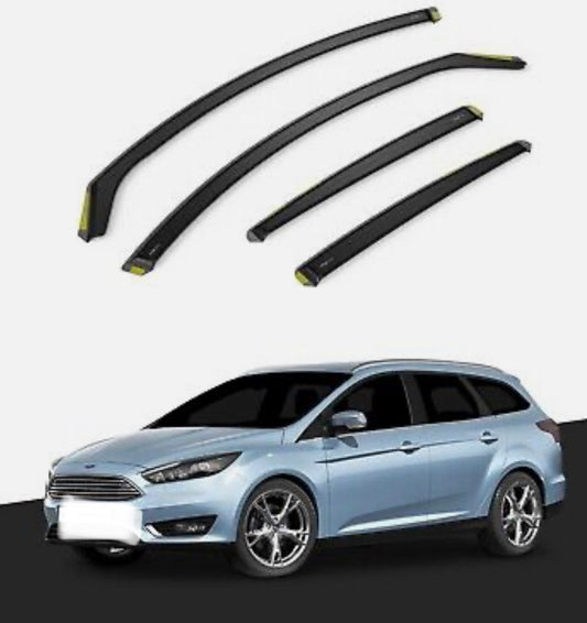 Ford Focus MK3/ST 2011-2018 5 Door Estate Wind Deflectors 4pc Tinted