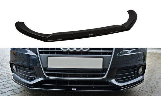 Audi A4 B8 Saloon SE Yrs 08-12, Front Bumper Splitter/Lip Plastic Maxton Gloss Black