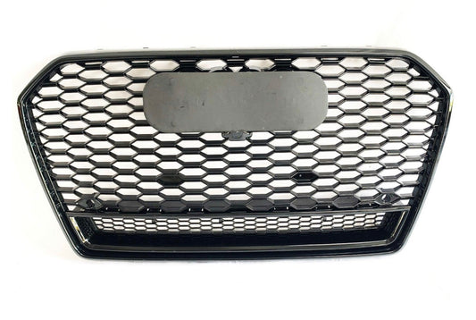 Audi A6 / S6 C7.5 2016-2018 Gloss Black RS6 Style Honeycomb Grill