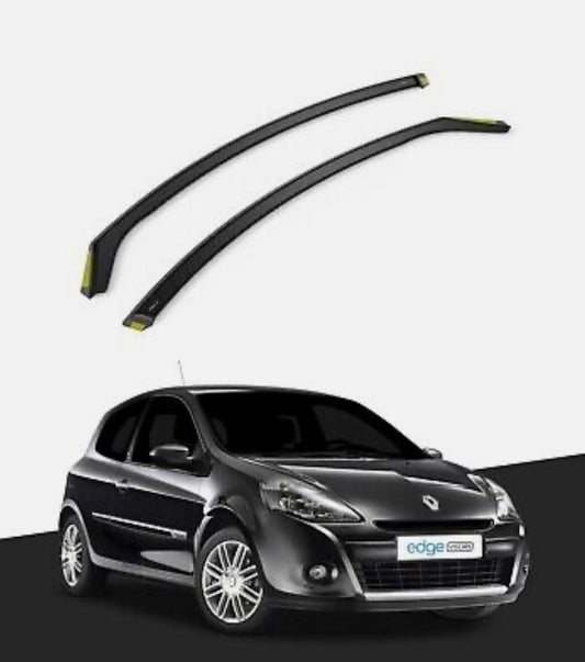 Renault Clio MK3 2005-2012 3 Door Hatchback Wind Deflectors 2pc Tinted