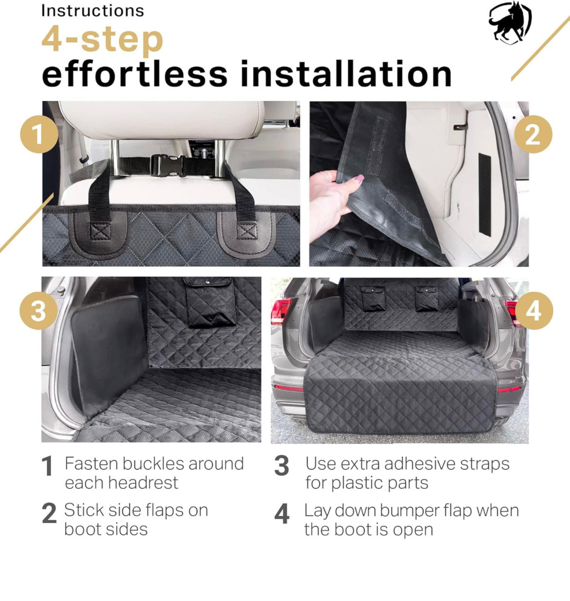 Universal Car Boot Liner for Pets (Waterproof)