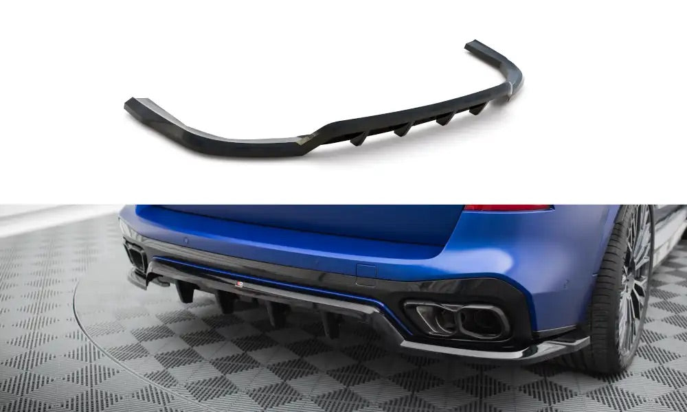 CENTRAL REAR SPLITTER (VERTICAL BARS) V.1 BMW X5 M-PACK G05 FACELIFT