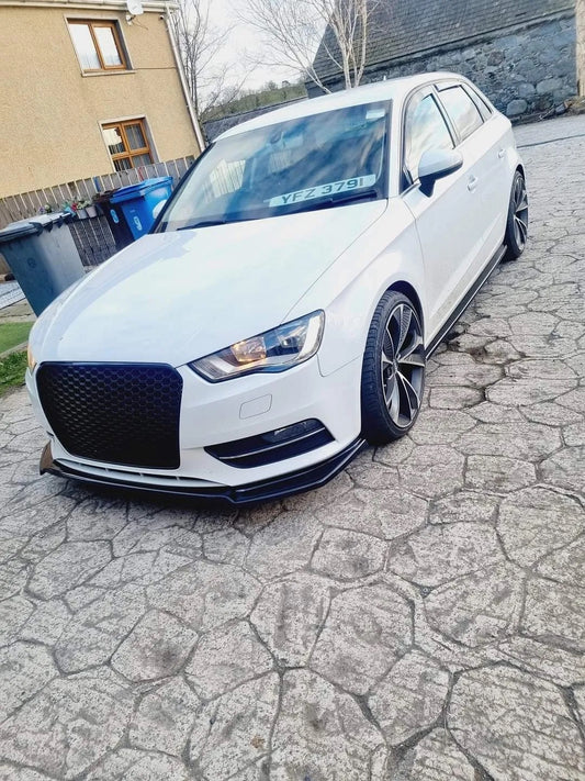 Front Splitter & Side Extensions Audi A3 Sportback 8V NON Sline ONLY (2013-2016)