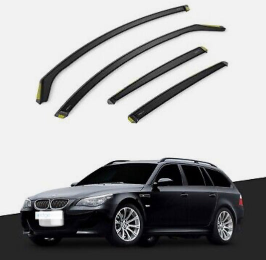 BMW 5 Series E61 2004-2010 5 Door Touring Estate Wind Deflectors 4pc Tinted