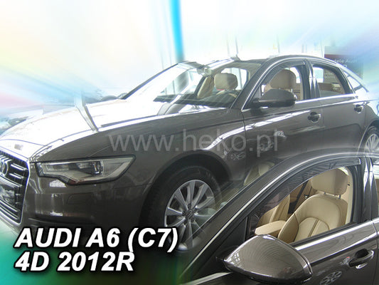 Audi A6 C7 Yrs 2012 onwards 4 Piece Wind deflectors Team Heko