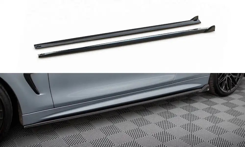 SIDE SKIRTS DIFFUSERS V.2 BMW 4 COUPE / GRAN COUPE / CABRIO M-PACK F32 / F36 / F33