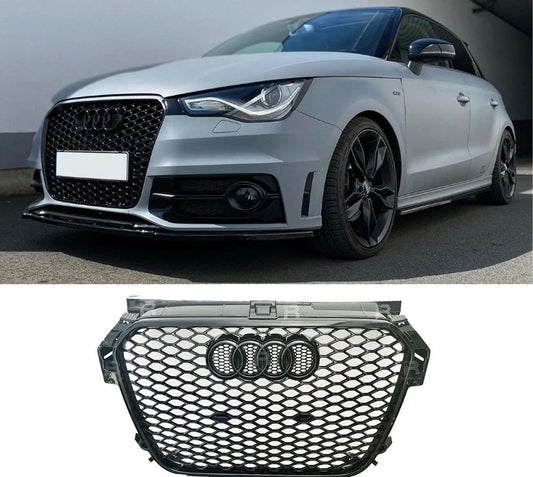 AUDI A1/S1 2010-2014 8P RS1 STYLE GLOSS BLACK HONEYCOMB GRILLE