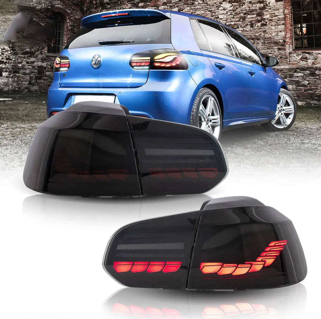 VW Golf Mk6 Hatchback Vland II OLED Aftermarket Tail Lights With Dragon Scale Effect