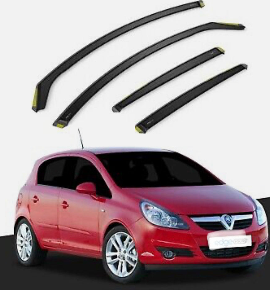 Opel Corsa D E 2006-2019 5 Door Hatchback Wind Deflectors 4pc Tinted