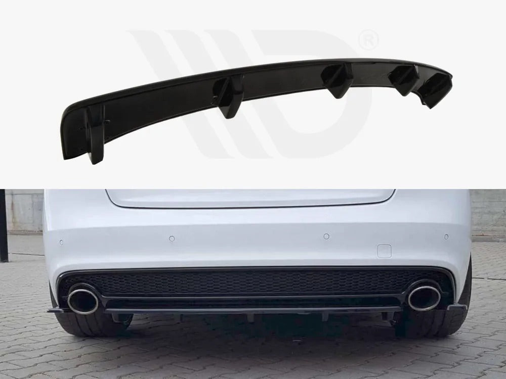 CENTRAL REAR SPLITTER (WITH A VERTICAL BAR) AUDI A5 S-LINE 8T FACELIFT COUPE / SPORTBACK (2011-2016)