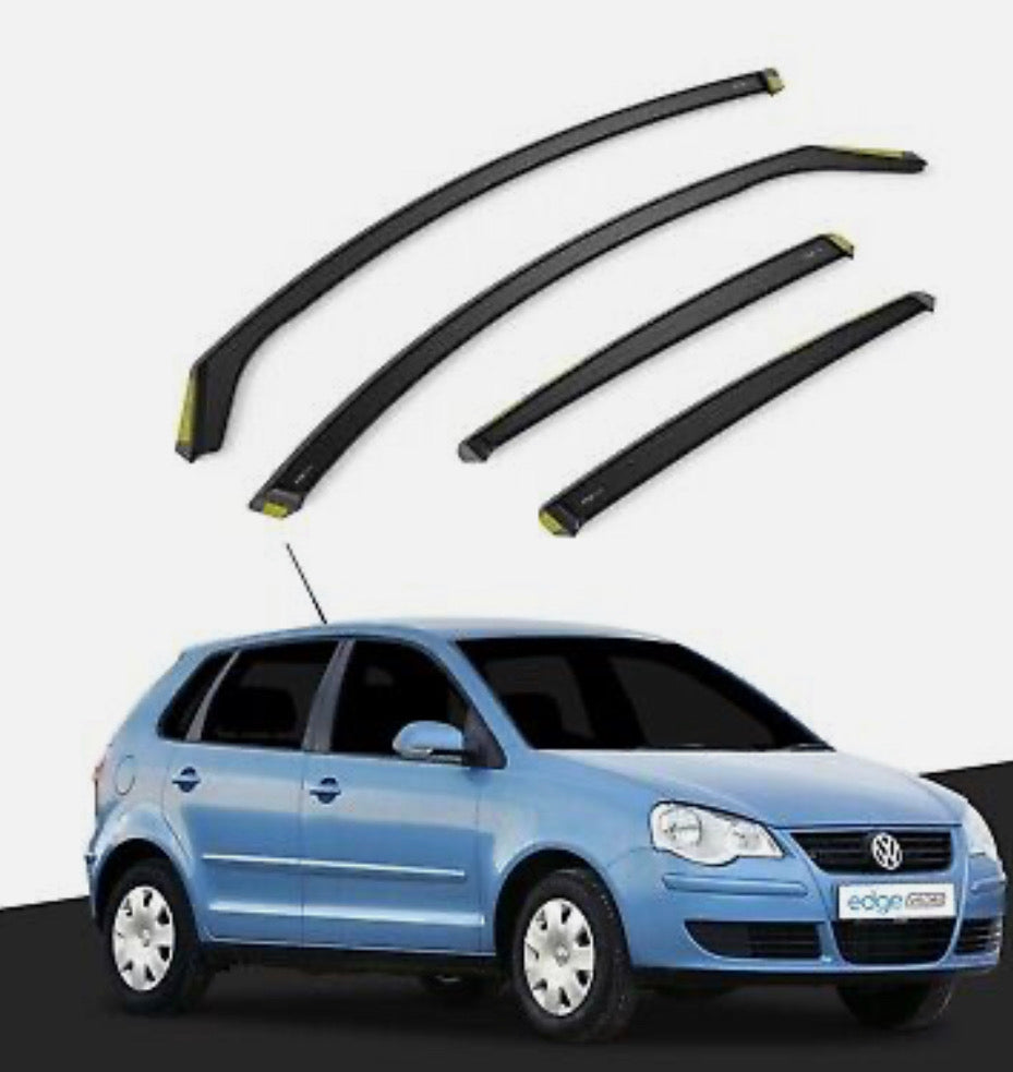 VW Polo MK4 2002-2009 5 Door Hatchback 9N/9N3 Wind Deflectors 4pc Tinted