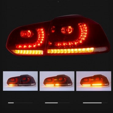 VW Golf MK 6 Yrs 09-12 LED Dynamic Sequential Indicator Taillights RHD R20 GTD