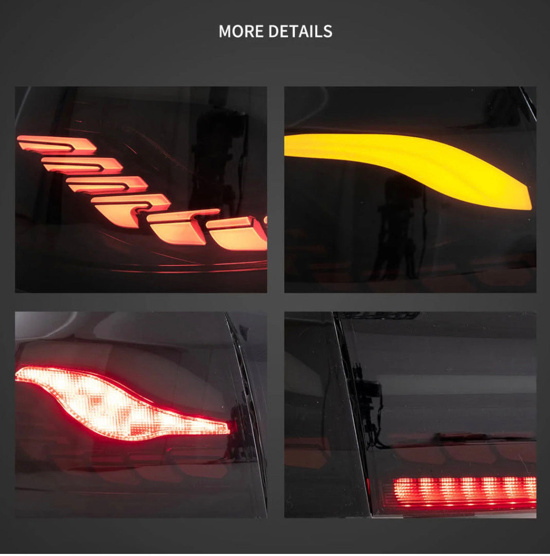 VW Golf Mk6 Hatchback Vland II OLED Aftermarket Tail Lights With Dragon Scale Effect