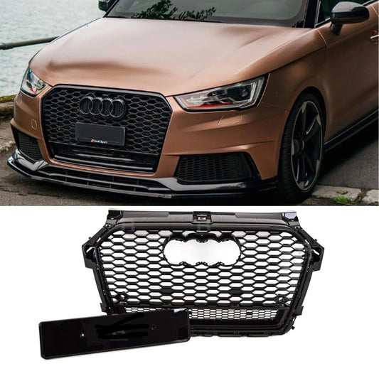 Audi A1/S1 Facelift 2015-2018 RS1 Style Gloss Black Honeycomb Grille