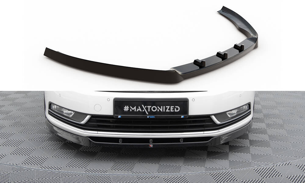 VW Passat B7 Yrs 2010 - 2014 Maxton Design Front Bumper Lip Splitter Spoiler