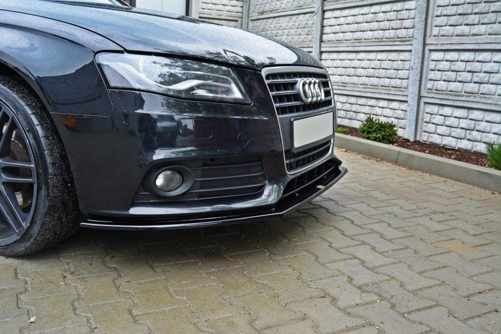 Audi A4 B8 Saloon SE Yrs 08-12, Front Bumper Splitter/Lip Plastic Maxton Gloss Black