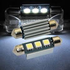 2 x 39mm CANBUS ERROR FREE White SMD Number Plate Bulbs Festoon LED