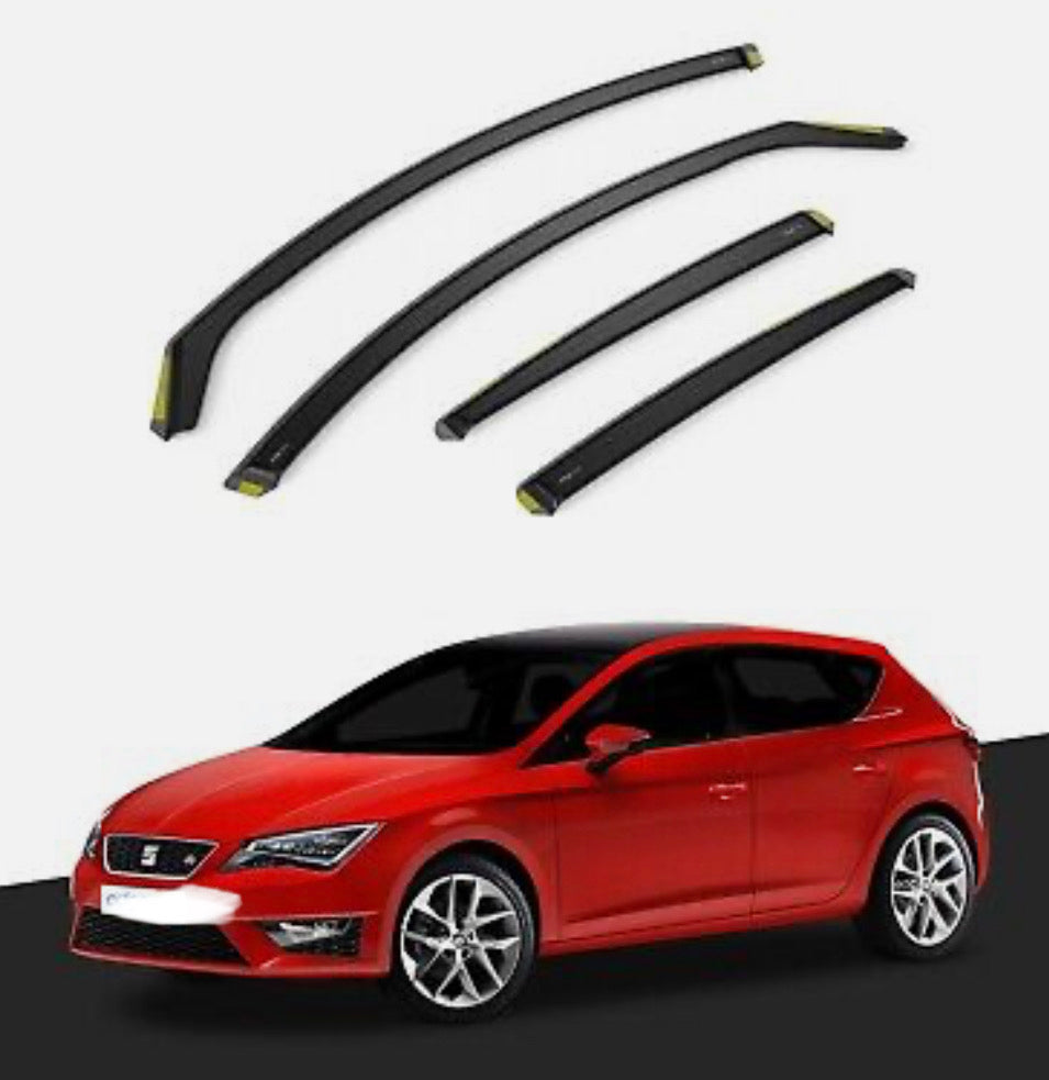 SEAT Leon/Cupra MK3 2013-2020 5 Door Hatchback Wind Deflectors 4pc Tinted