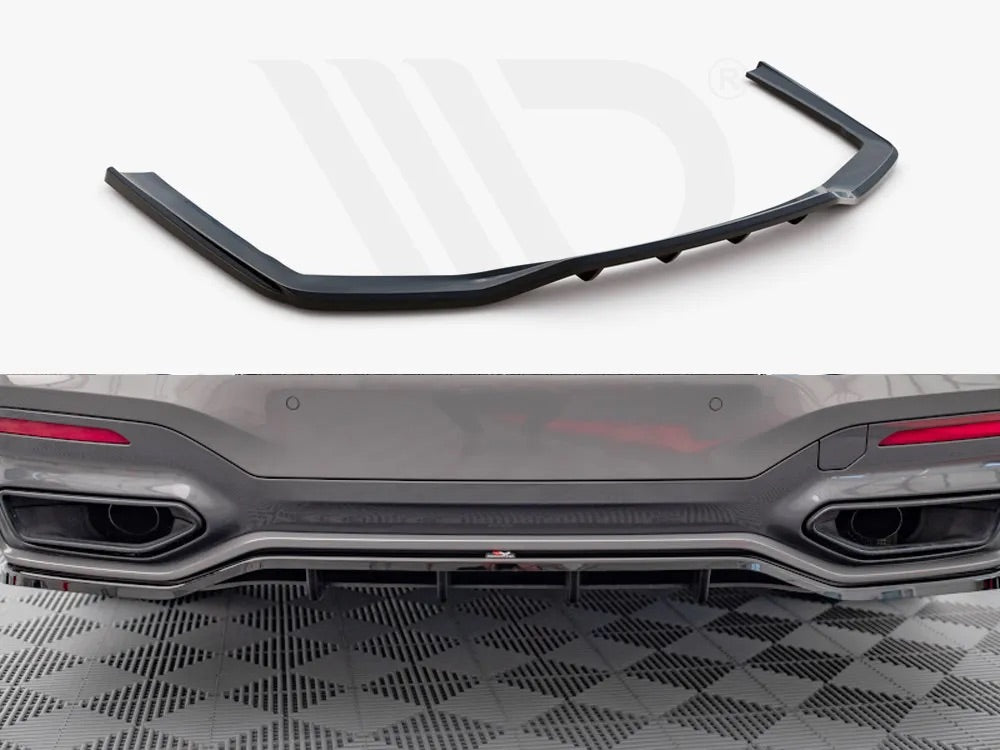 CENTRAL REAR SPLITTER (VERTICAL BARS) BMW 7 G11 M-PACK FACELIFT (2019-)