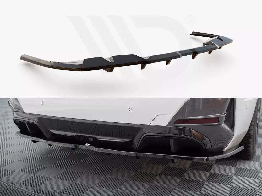 CENTRAL REAR SPLITTER (VERTICAL BARS) V.1 BMW I4 M-PACK G26 (2021-)