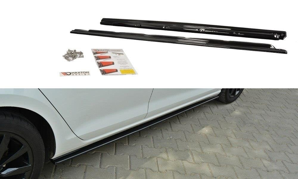 VW GOLF MK7 Standard VII Gloss Black SIDE SKIRTS DIFFUSERS Maxton