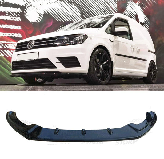 VW CADDY 2015 ONWARDS - GLOSS BLACK FRONT SPLITTER
